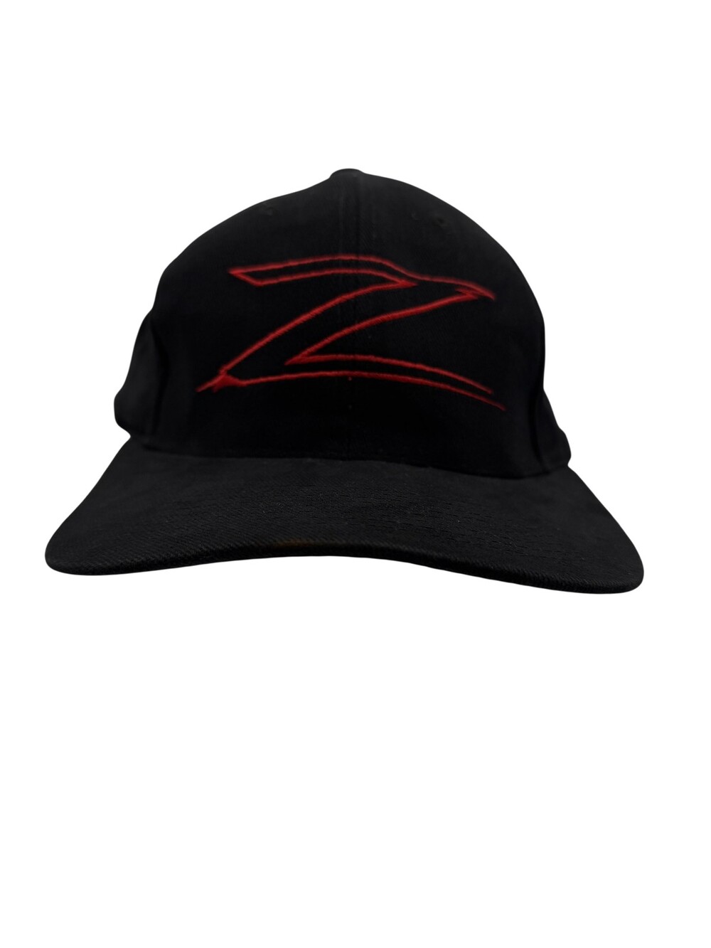 Vintage Zorro Hat Cap Snap Back Mens One Size Black Z Logo Movie Twill 90s